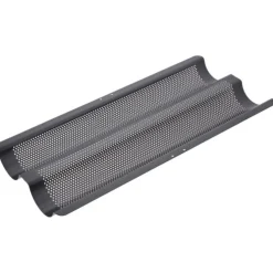 De Buyer stokbroodbakplaat 37 x 16,2 cm staal grijs