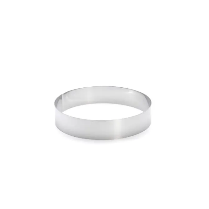 De Buyer taartring rond ø 24 cm h 4,5 cm rvs