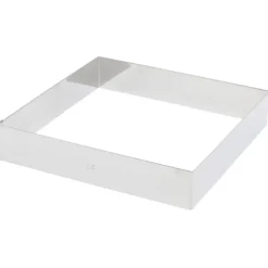 De Buyer taartring vierkant 24 cm rvs