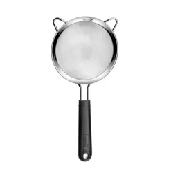 Deglon bolzeef met steel en twee hangpunten 14 cm rvs