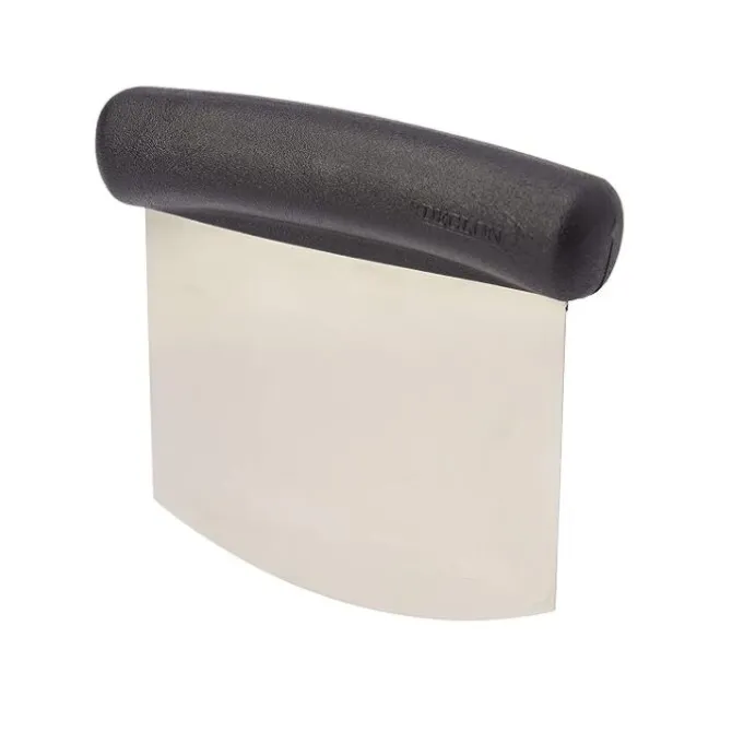 Deglon deegschraper ronde onderkant 11 x 8 cm rvs