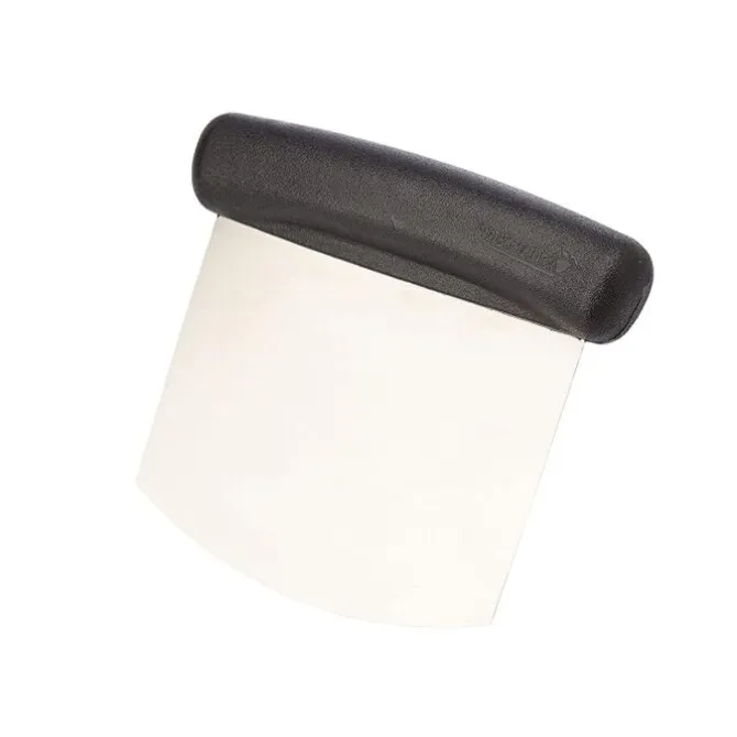 Deglon deegschraper ronde onderkant 11 x 8 cm rvs