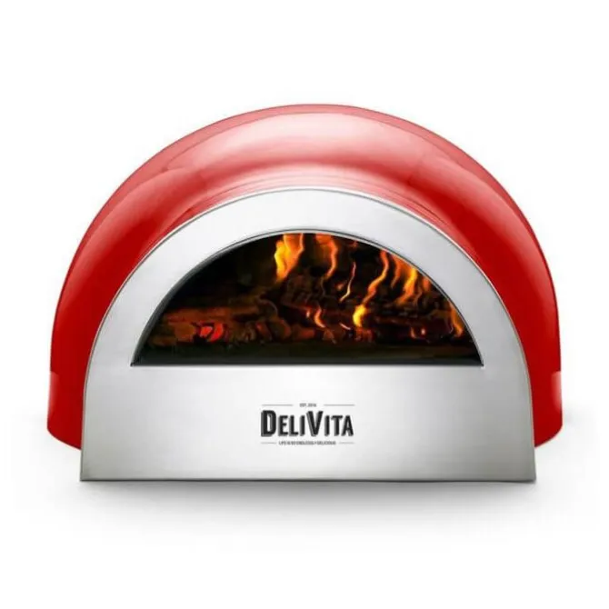 Delivita houtgestookte oven 59 x 59 x 39 cm Very Black