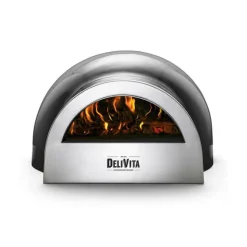 Delivita houtgestookte oven 59 x 59 x 39 cm Very Black