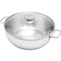 Demeyere Apollo braadpan met glasdeksel ø 28 cm rvs mat