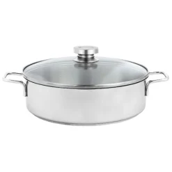 Demeyere Apollo Braadpan met glasdeksel ø 24 cm 2,8 liter rvs