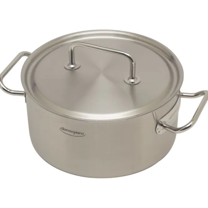 Demeyere Commercial kookpan met deksel ø 28 cm 11 liter rvs