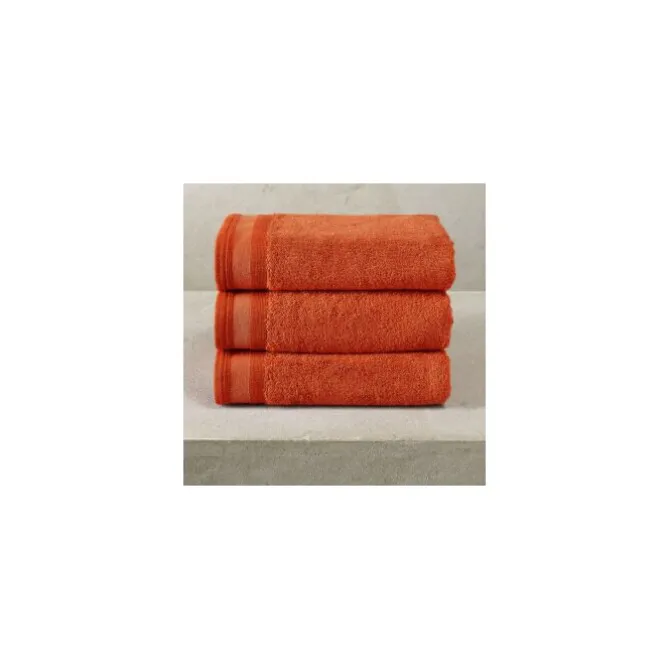De Witte Lietaer Excellence handdoek 60 x 40 cm katoen burnt orange