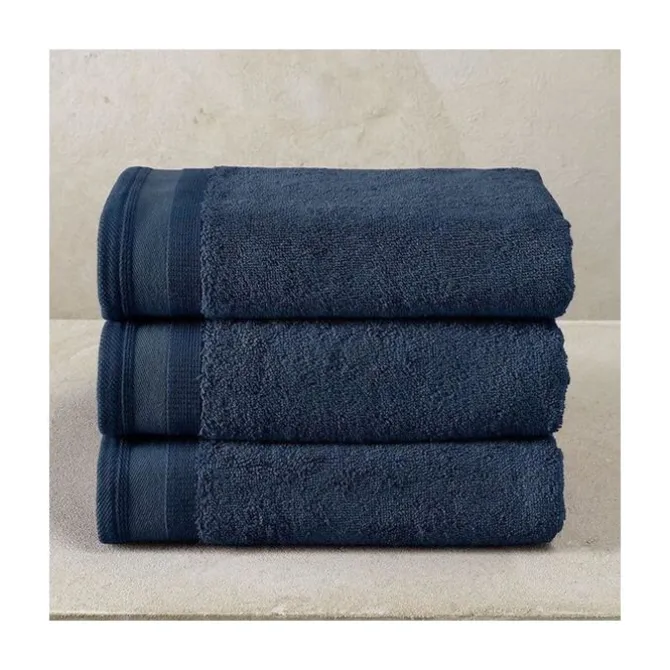De Witte Lietaer Excellence handdoek 60 x 40 cm katoen marine blue