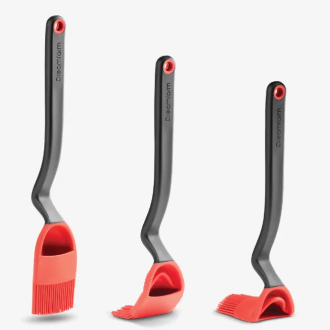 Dreamfarm Brizzle bakkwast 28 cm silicone rood