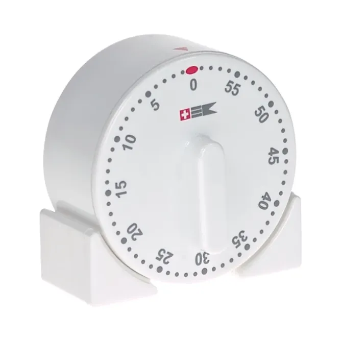 Ek Design keukentimer rond kunststof wit