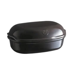Emile Henry Le Pain Artisan broodbakpan 34 x 21,5 cm aardewerk zwart