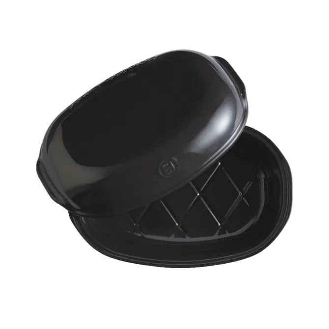 Emile Henry Le Pain Artisan broodbakpan 34 x 21,5 cm aardewerk zwart