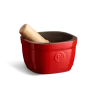 Emile Henry The Mortar vijzel vierkant 16 cm keramiek Grand Cru