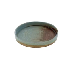 Fine2Dine Escura bord met opstaande rand ø 17,5 cm porselein bruin/groen
