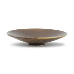 Fine2Dine Escura lage schaal ø 22,5 cm h 4,5 cm aardewerk bruin