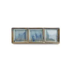 Fine2Dine Nova serveerschaal 3 vakjes porselein blauw