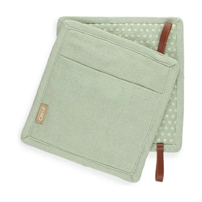Finesse Chef Dots pannenlap 20 x 20 cm Celadon