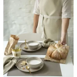 Finesse Monaco placemat 30 x 45 cm kunstleer Steel Grey