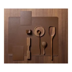 Finesse Skin Natur Brick placemat 35 x 45 cm leer Tobacco