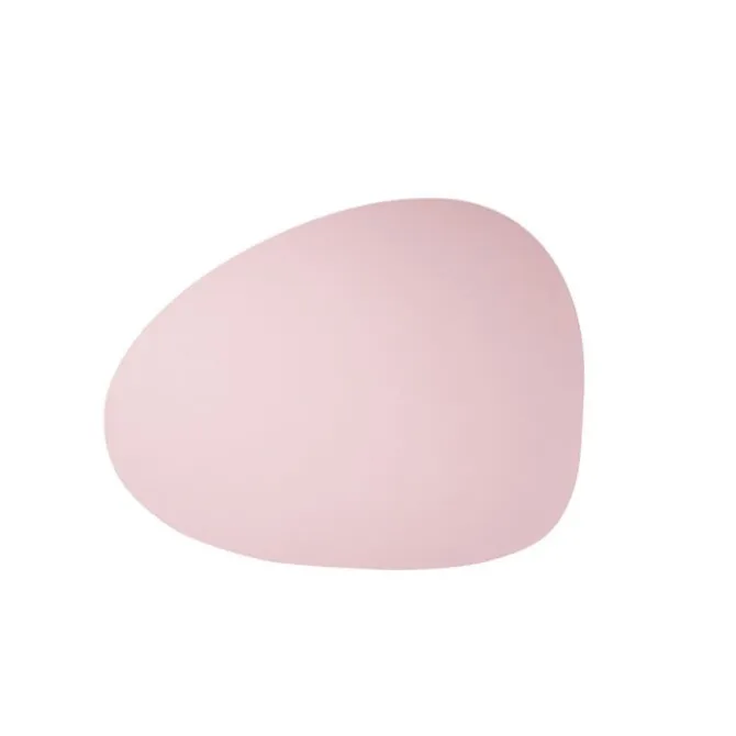 Finesse Skin Natur Pebble placemat 40 x 46 cm leer Rosewater