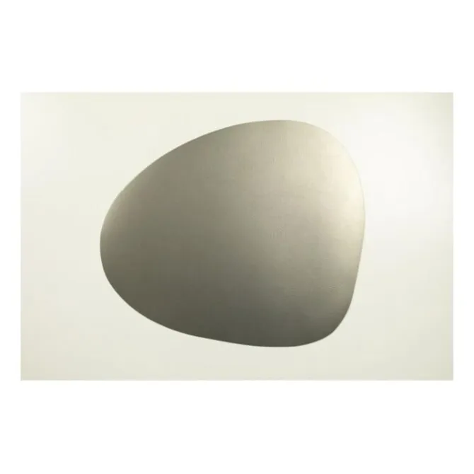 Finesse Skin Natur Pebble placemat 40 x 46 cm leer Silver