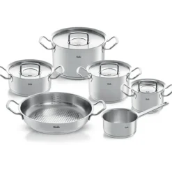 Fissler Original Profi collection pannenset met gratis Crispy serveerpan rvs 6-delig
