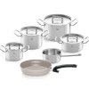 Fissler Original Profi pannenset met rvs deksels en Ceratal koekenpan rvs 6-delig