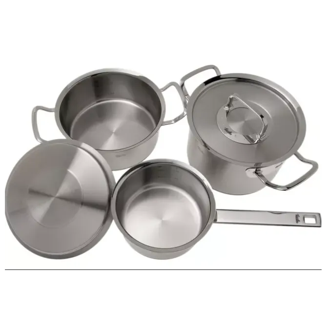 Fissler Original Profi pannenset met steelpan en deksels rvs 3-delig