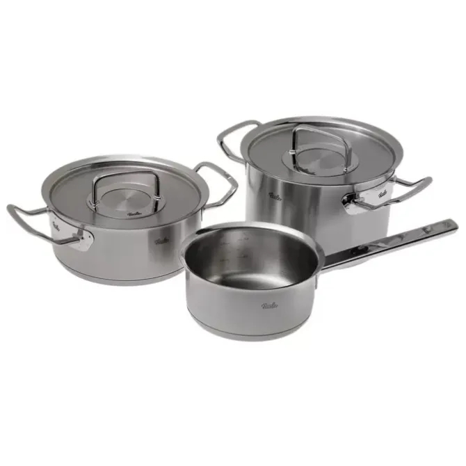Fissler Original Profi pannenset met steelpan en deksels rvs 3-delig