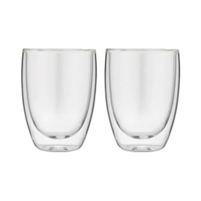 Forever dubbelwandige cappuccinoglazen 200 ml glas 2 stuks