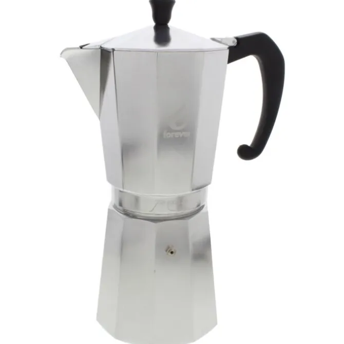 Forever Miss Moka Prestige mokapot 18-kops aluminium mat