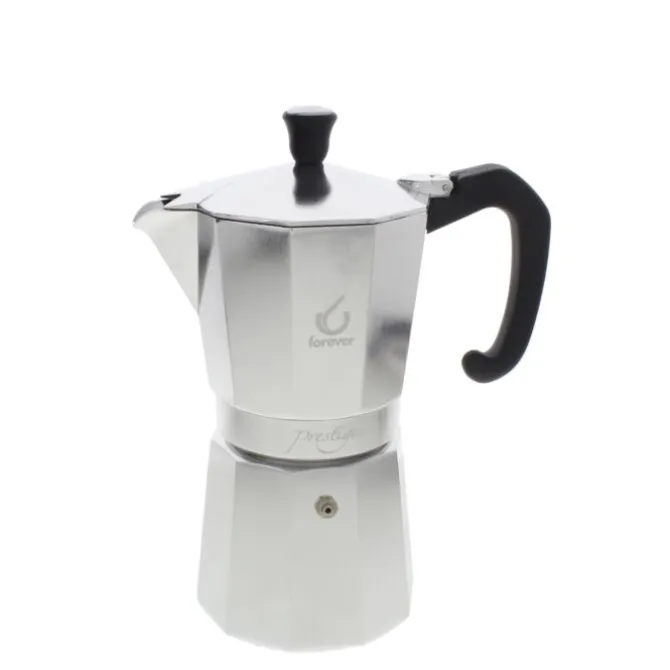 Forever Miss Moka Prestige mokapot 9-kops aluminium mat