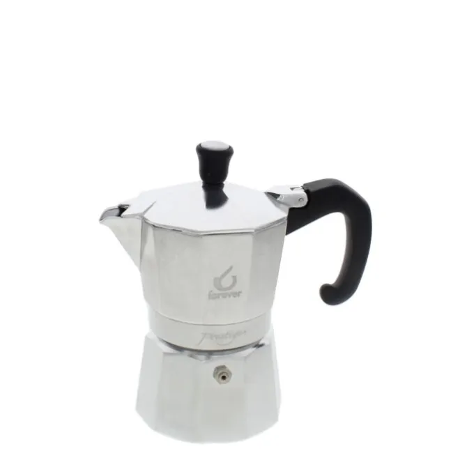Forever Miss Moka Prestige mokapot 3-kops aluminium mat