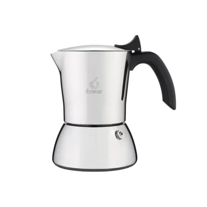 Forever Miss Perla inductie mokapot 6-kops rvs