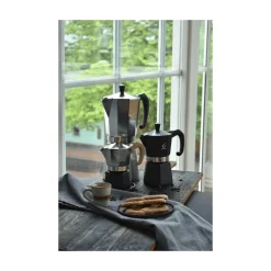 Forever Prestige Noblesse mokapot 6-kops aluminium zwart