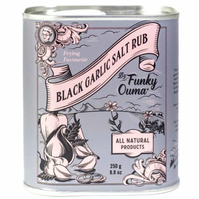 Funky Ouma Black Garlic Salt Rub 250 gram