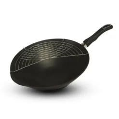 Gastrolux Expert wok met half rvs rekje ø 36 cm aluminium