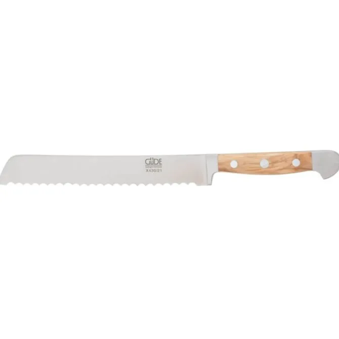 Güde Alpha Olive broodmes 21 cm messenstaal olijfhout