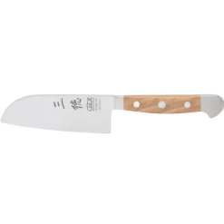 Güde Alpha Olive Santoku mes 14 cm messenstaal bruin