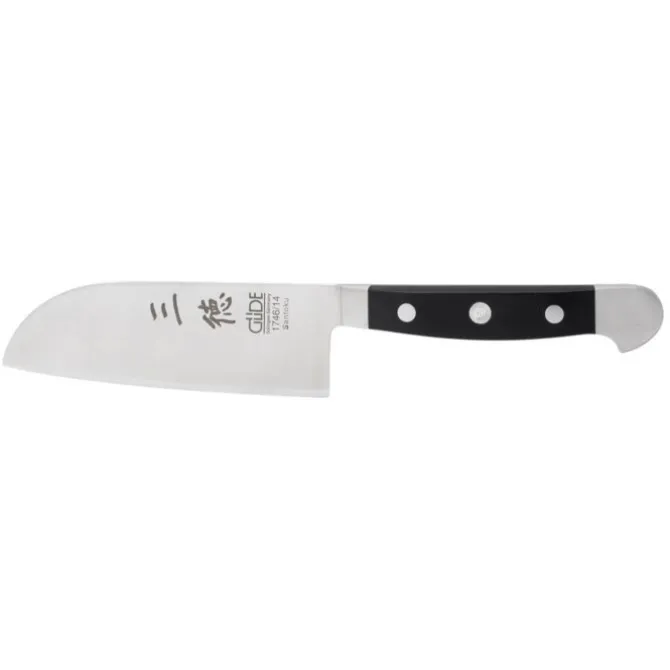 Güde Alpha Santoku mes 14 cm messenstaal zwart
