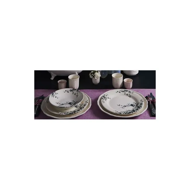 Gien Fleurs dinerbord ø 27,5 cm keramiek crème