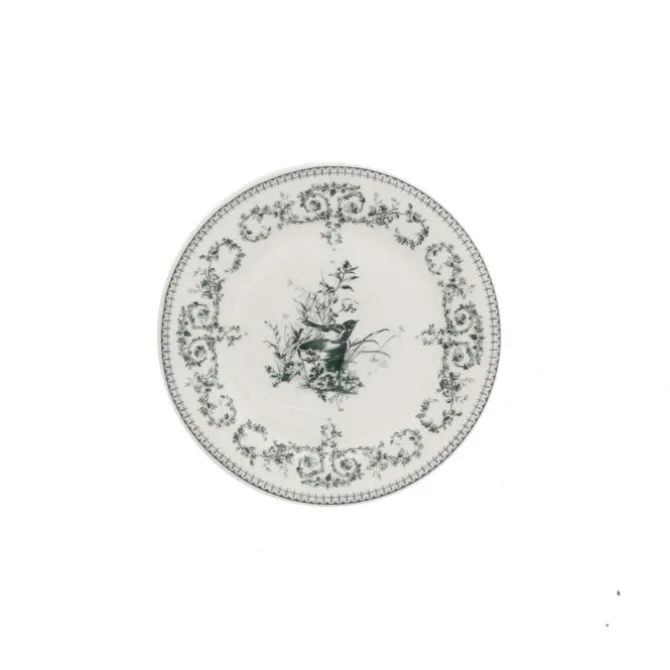 Gien Les Dépareillées Oiseau onderzetter 12,8 cm keramiek crème-groen