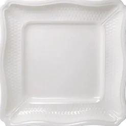 Gien Pont aux Choux vierkante fruitschaal 25 cm keramiek crème