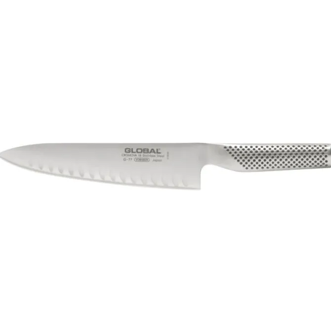 Global G-77 koksmes met kuiltjes 20 cm messenstaal