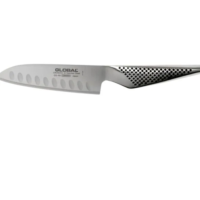Global GS-90 Santoku mes met kuiltjes 13 cm messenstaal