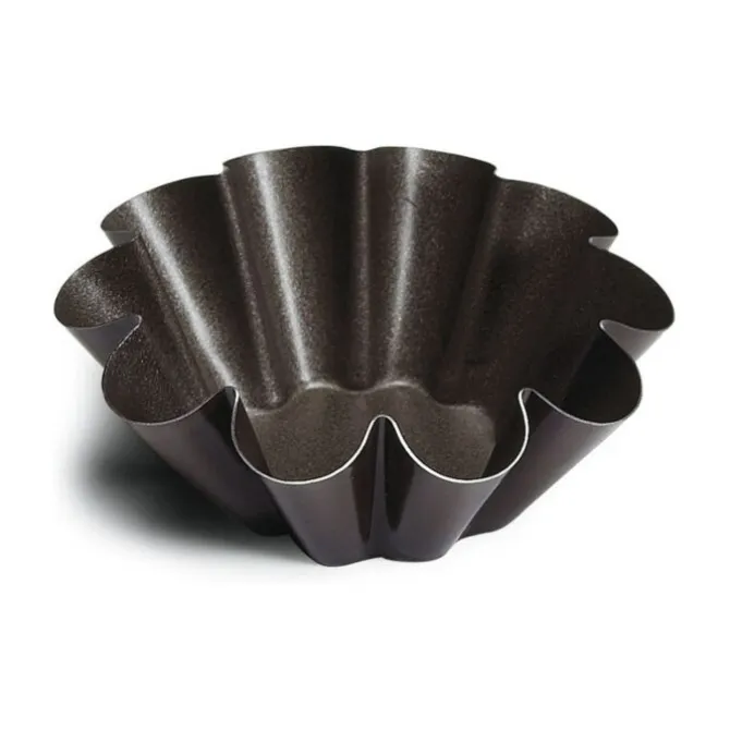 Gobel briochevorm 10 ribs ø 8 cm staal bruin