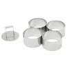 Gobel kookringset met stamper rechthoekig 9 x 3,5 cm rvs glans 5-delig