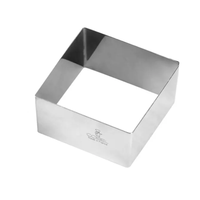 Gobel kookring vierkant 7 x 7 cm h 4 cm rvs
