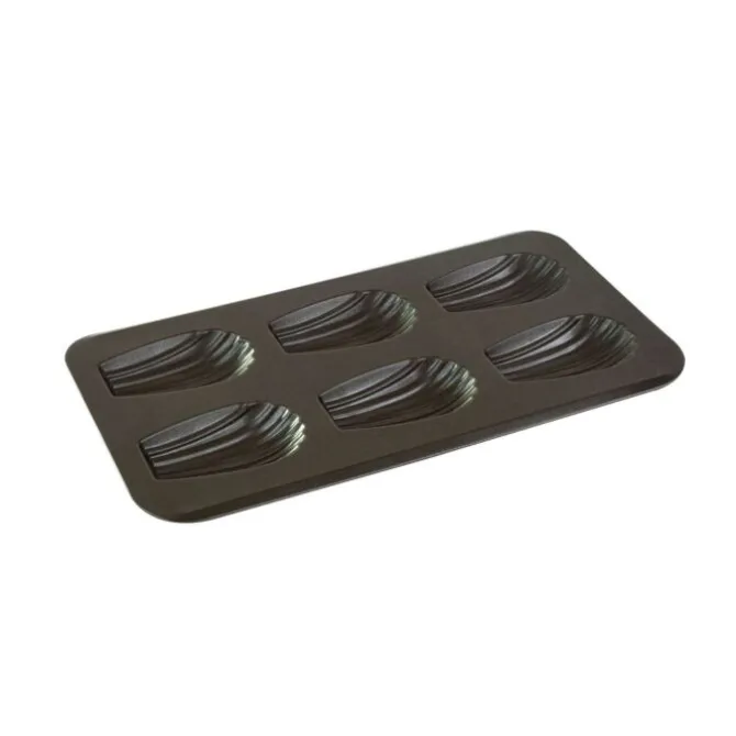 Gobel madeleinevorm 6 madeleines staal bruin
